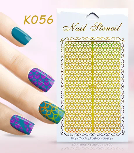 plastic templates airbrush design nail art stencil sticker