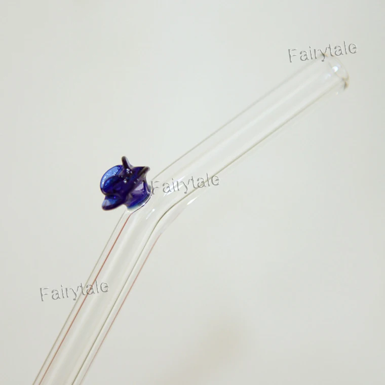 Eco Friendly Star Ban Plastic Straw Alternative Rose Decor Tempered Glass Straw Clear Glass Straw