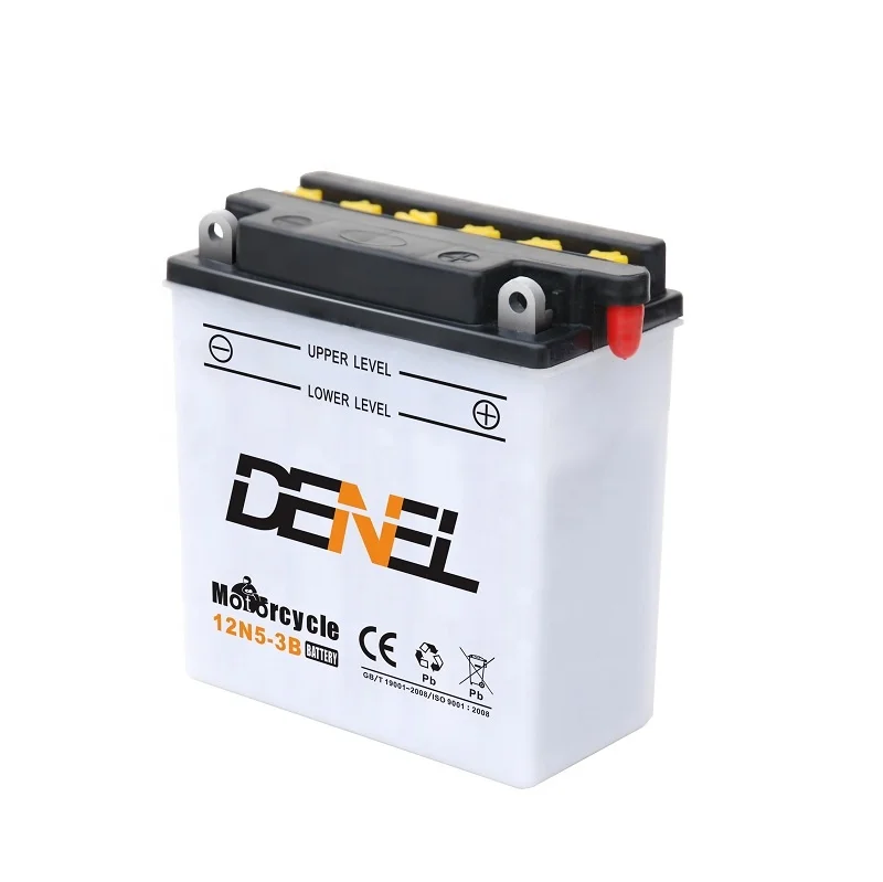 Hot selling high quality 12N5-3B 12v5ah YB5L lead acid aki motorcycle battery