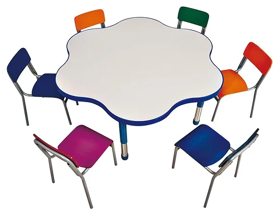 SF-36C Antique Wooden Round Kids Study Table And Chair Set For Sale Student Combine Desk