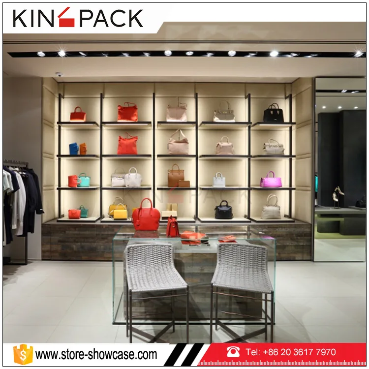 goods display stand in trendy shopping mall handbag store goods display stand shop fitting design of goods display stand shopfit