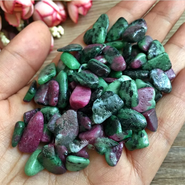 Bulk Natural Rough Ruby Zoisite Tumbled Stones
