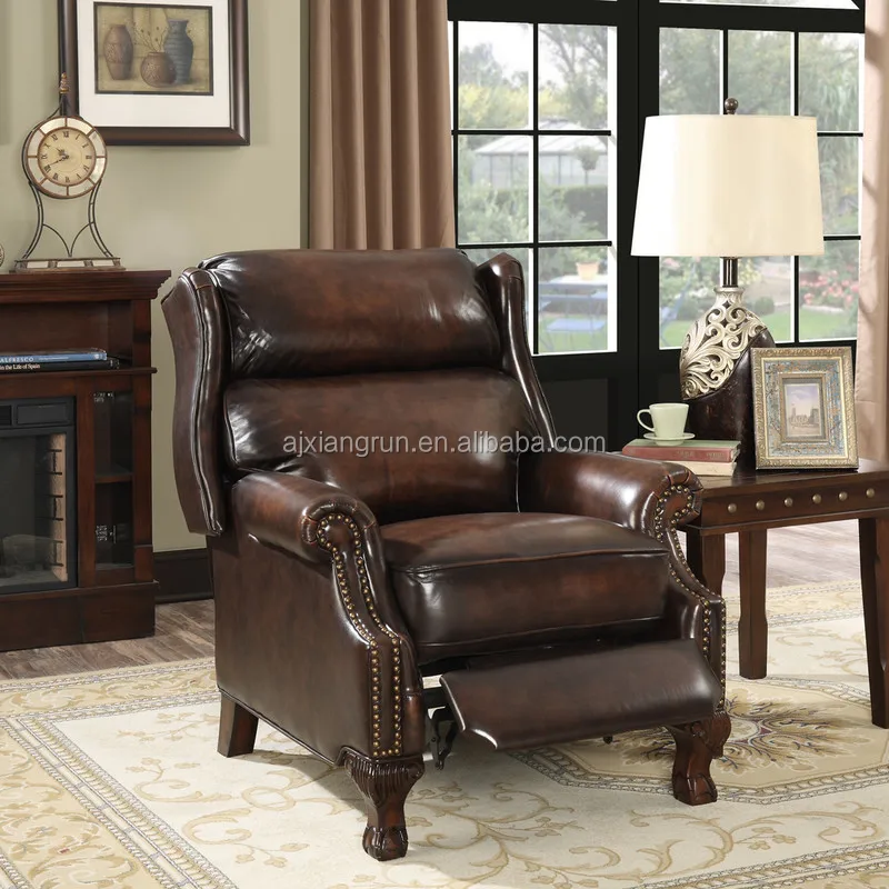 New Classical American Living Room Leather Tiger Chair Soft Comfortable Leisure Sofa