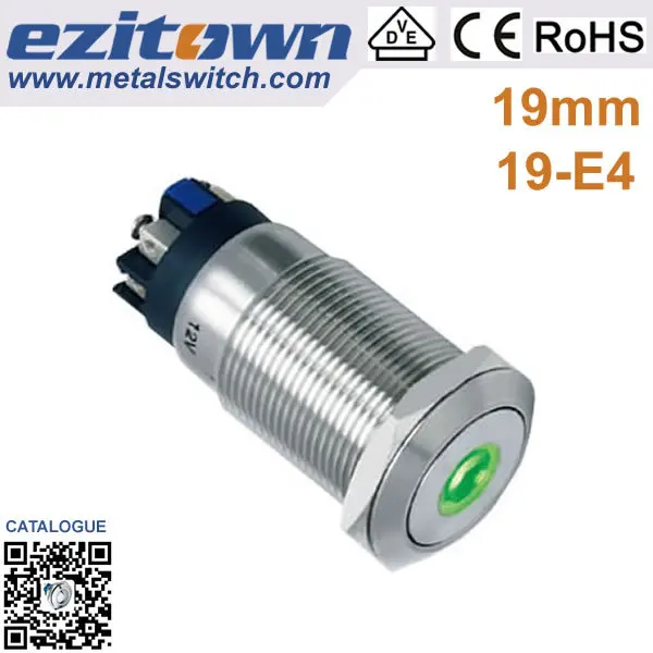 19mm антивандальный переключатель с точка освещении