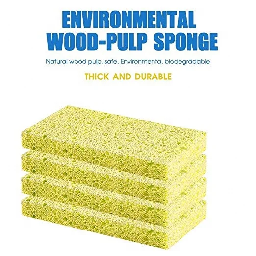High Quality Cellulose Cleaning Scrub Sponge cellulose sponge kitchen cleaning Multifunctional Dishwashing Sponges