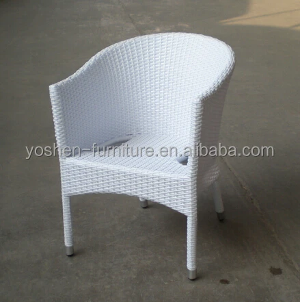 Hot sale poly resin Christmas party white chair aluminum rattan wicker plastic white weeding event chair