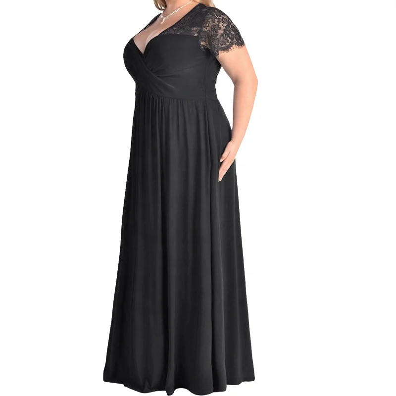 2024  new fashion mature ladies women v neck evening sexy maxi dress for pregnant women cheap OEM