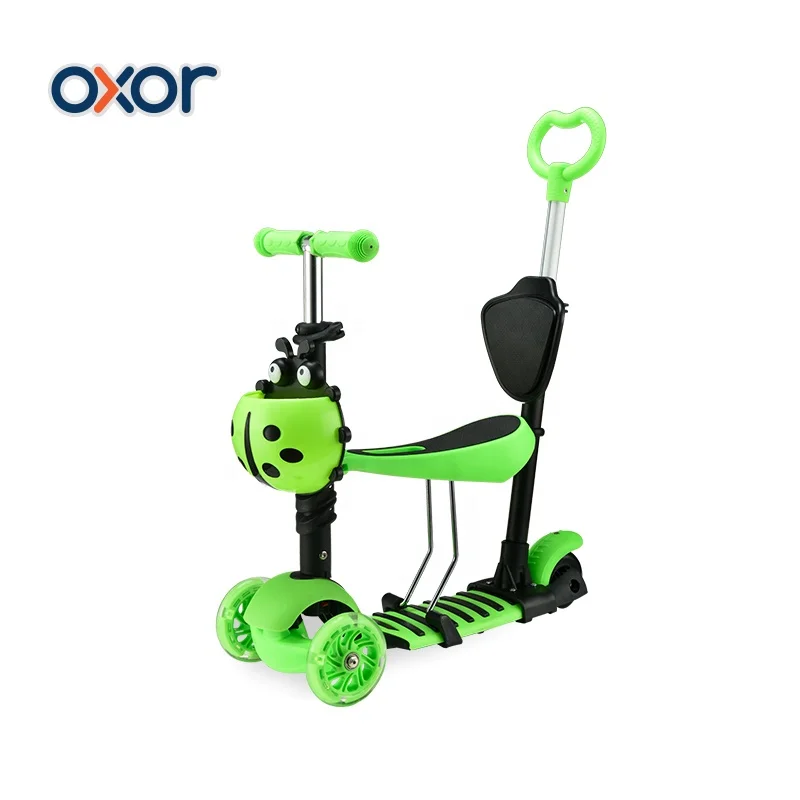 Most Favorite Multi-function 5 in 1 Baby Kids Foot Scooter Smart Kick Scooter with Basket and Seat