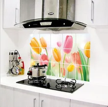 PY005 75*45CM High temperature resistant aluminum Foil oil sticker Wall Stickers Home decoration Accessories Supplies Products