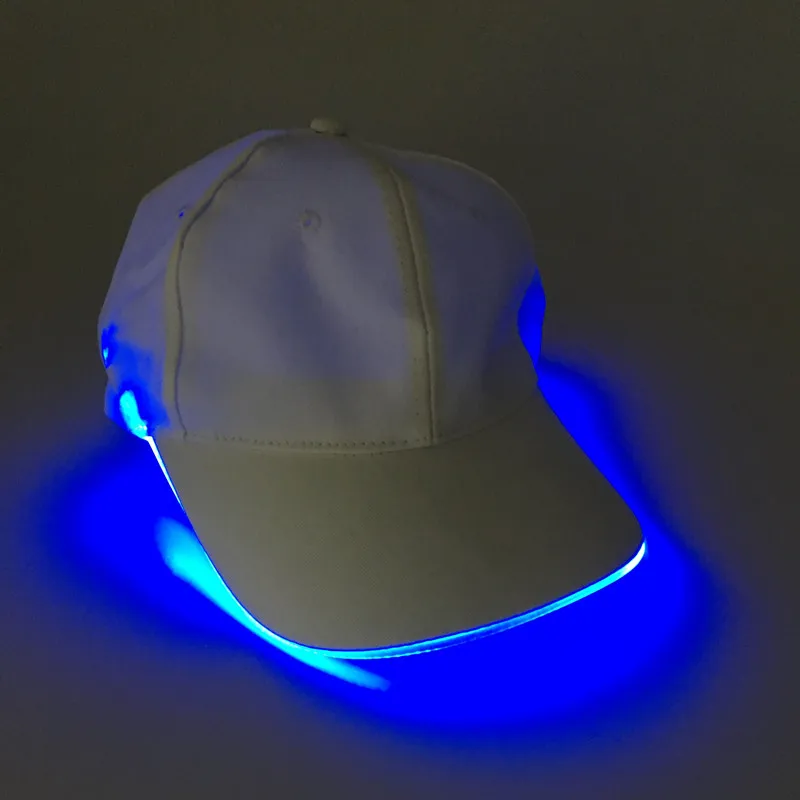 plain LED baseball cap with custom logo