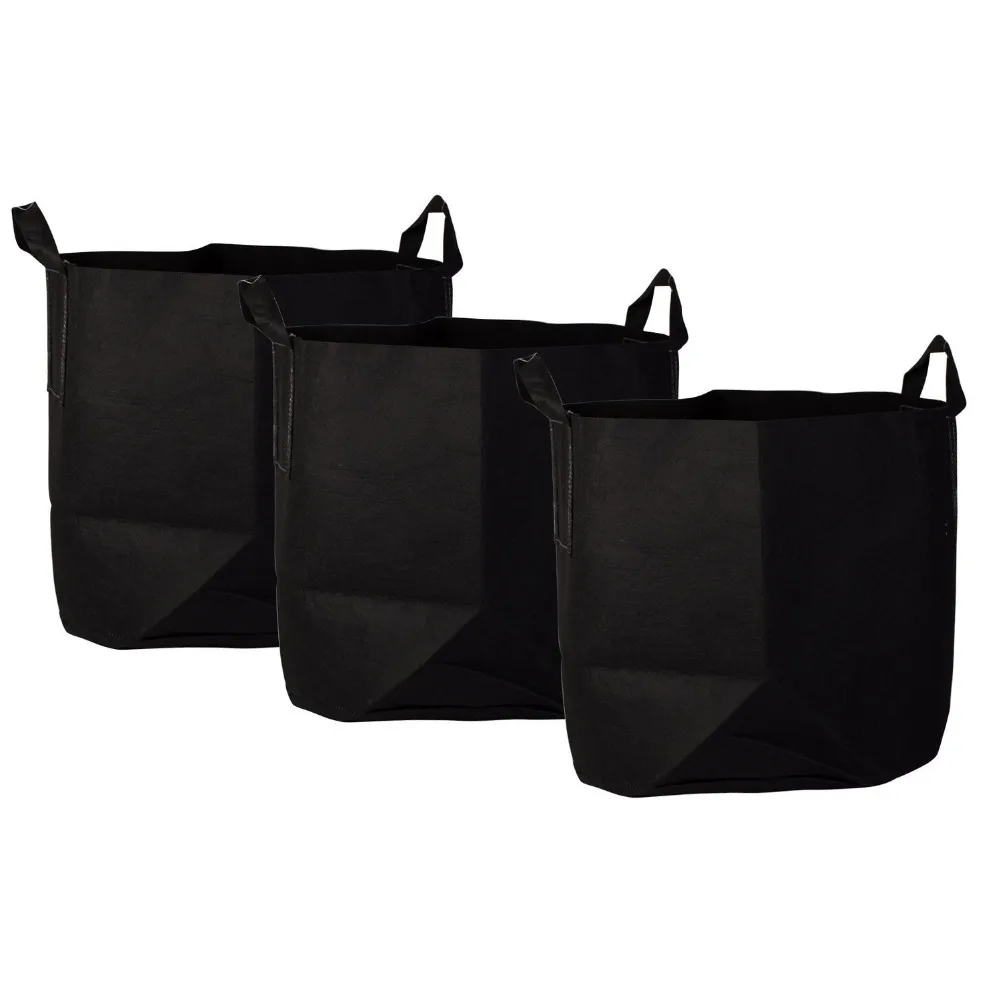 
wholesale Flower felt pot 5 gallon 7 /10 /15 /200 /400 gallon felt grow bags fabric felt planter bags for garden 