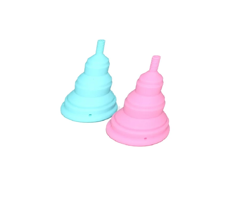 
Wholesale Medical Grade Feminine Lady Period Use Cup Silicone Liquid Collapsible Menstrual Cup 