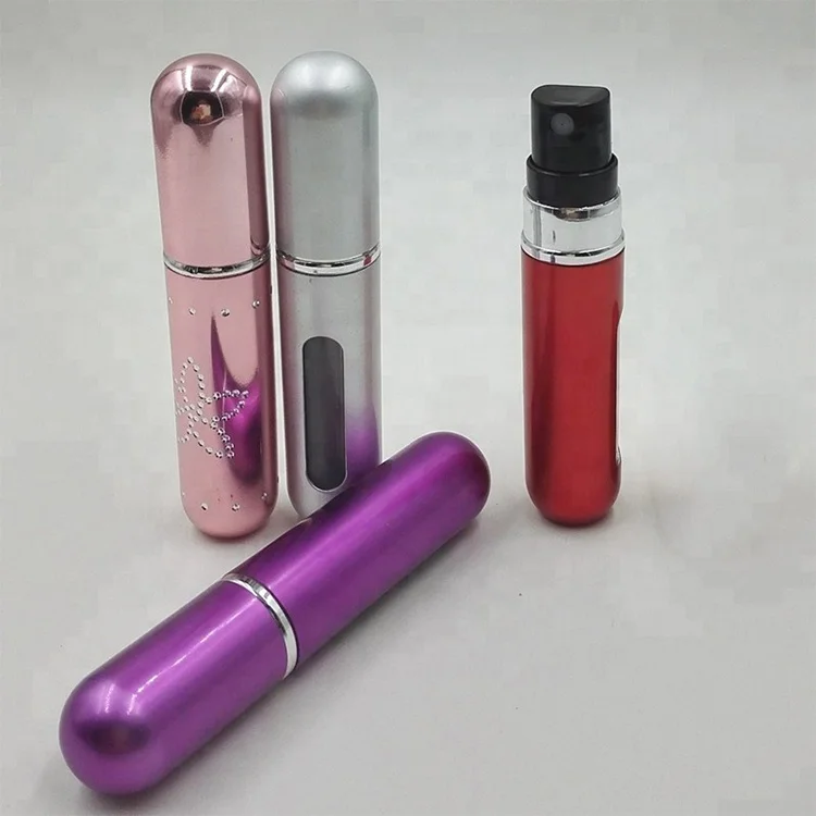 
5ml Mini Travel Aluminium Refillable Empty Pen Atomizer Spray Perfume 