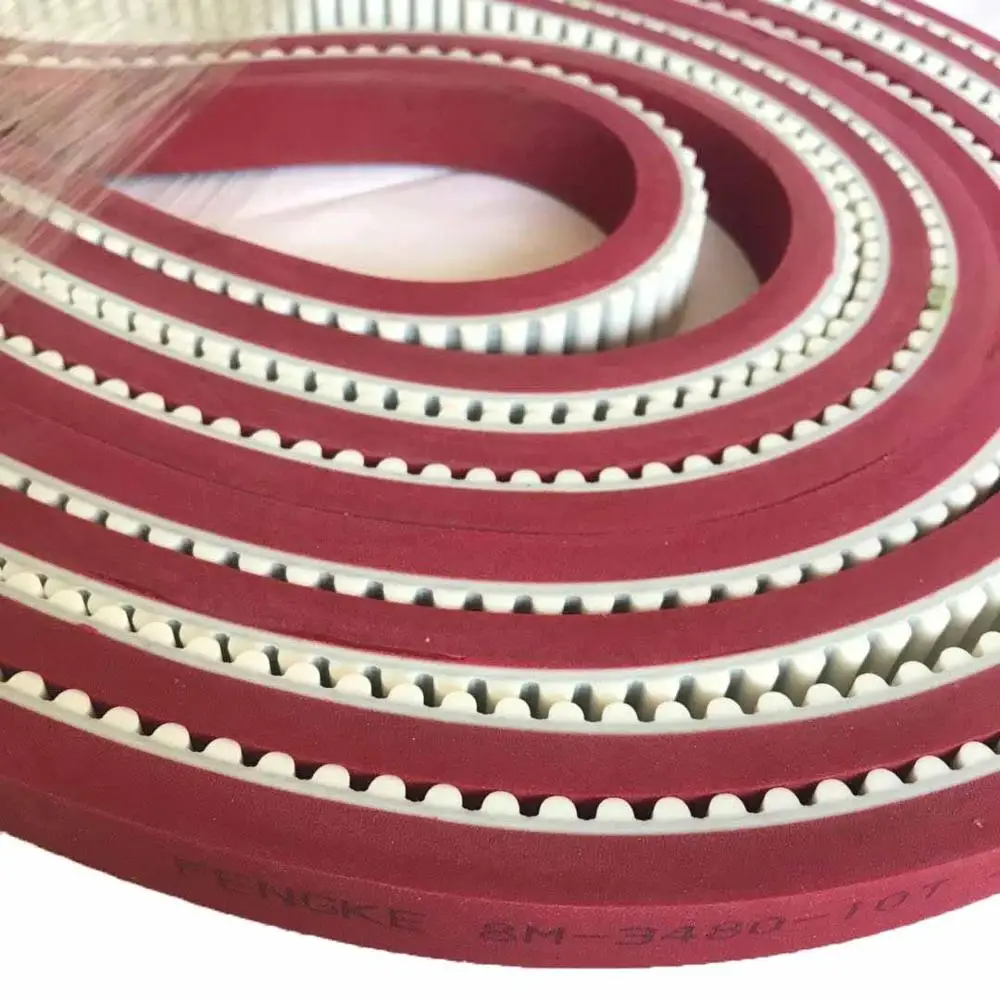 Red Rubber Coating PU Synchronous Belts 8M-3480-10T