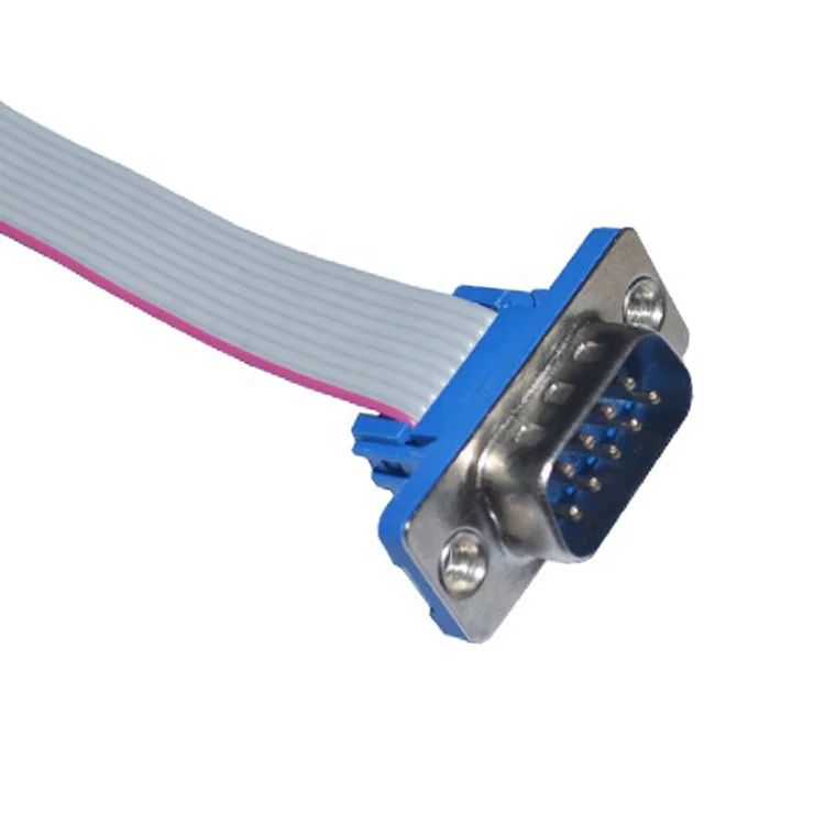 IDC to IDC to D sub DB 9p Flat Ribbon 2.54mm D sub Connector Cable