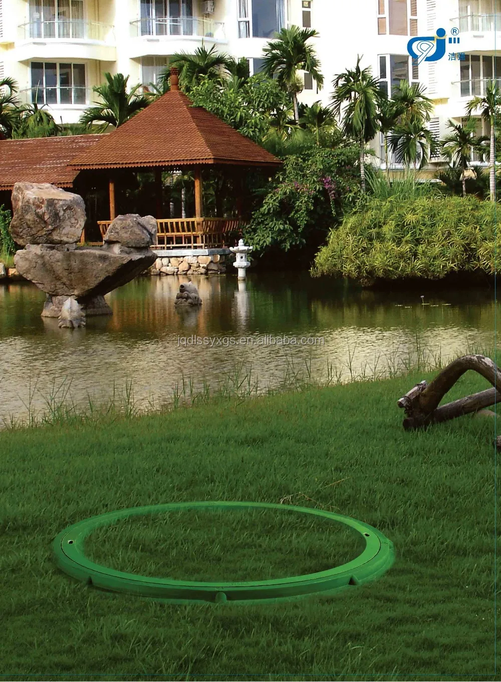 Dia550mm Круглый Газон SMC Крышка Люка Трава