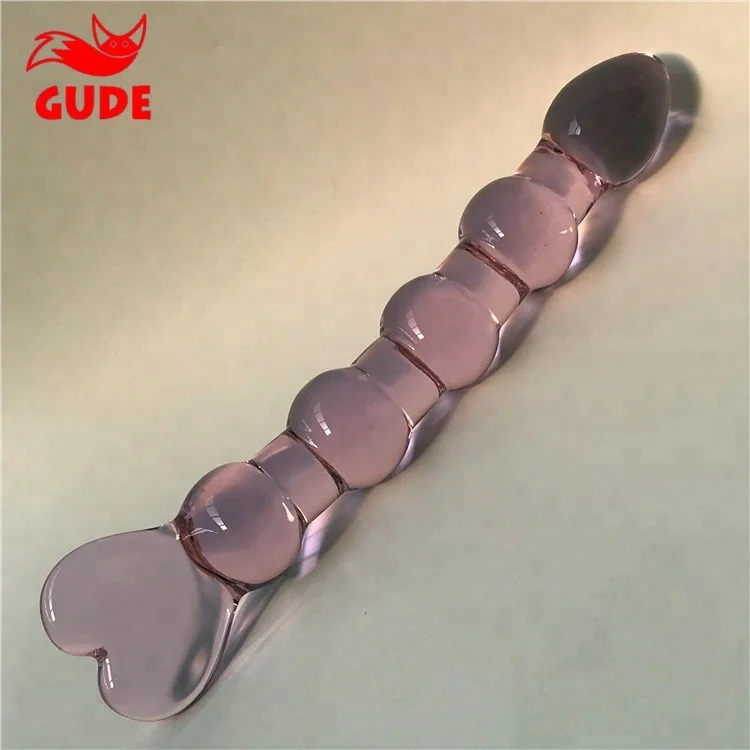 Shapely Curves Crystal Heart Glass Dildos Vagina Anal butt plug sex products with quenching process safety for couples sex game
