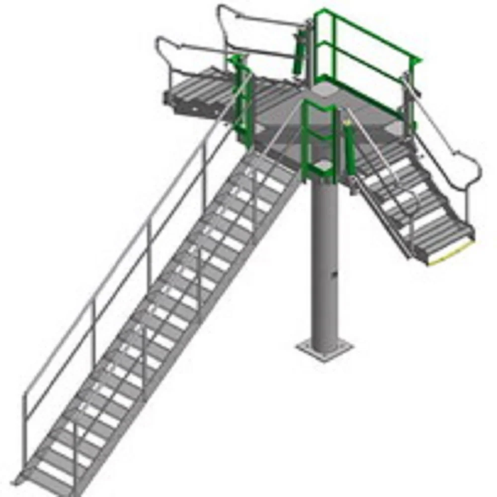 
Flexible and safe industrial folding stair ladder for tanker truck or rail cars access 