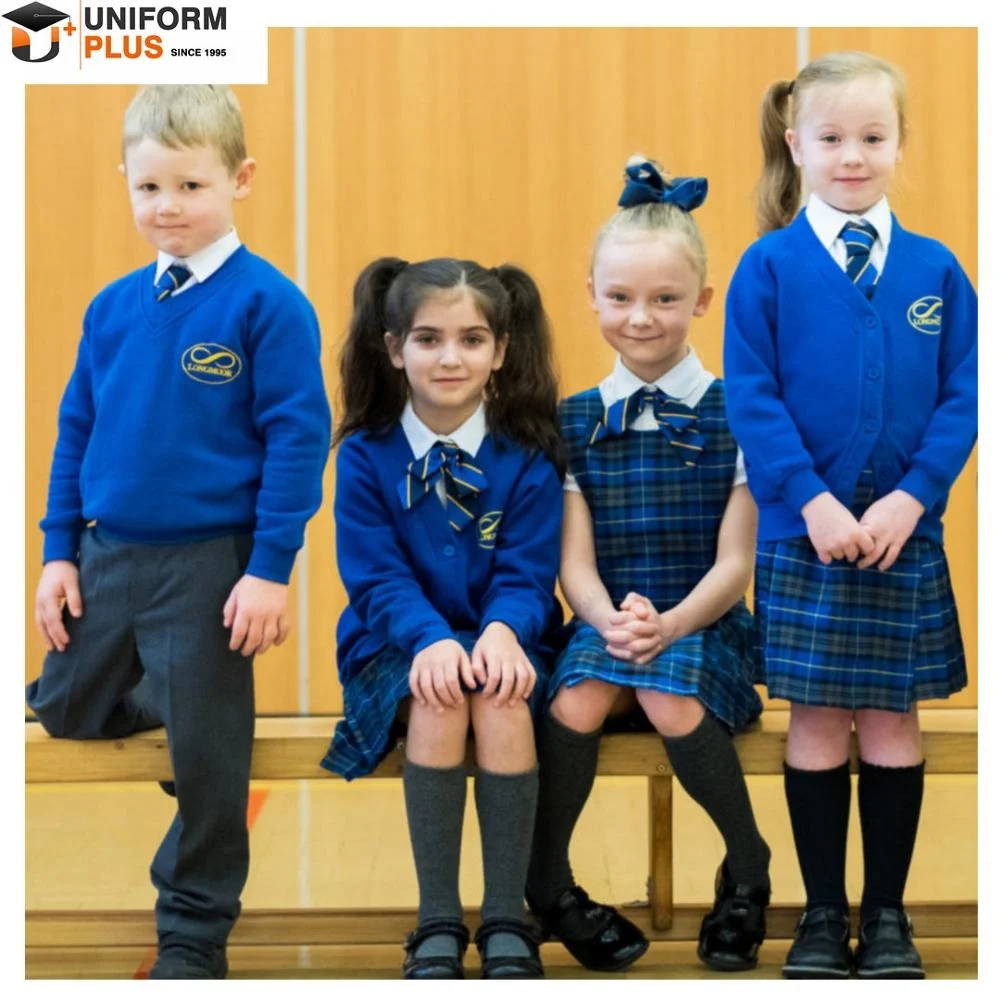 Унисекс школьная форма синего цвета с логотипом для осеннего детского сада