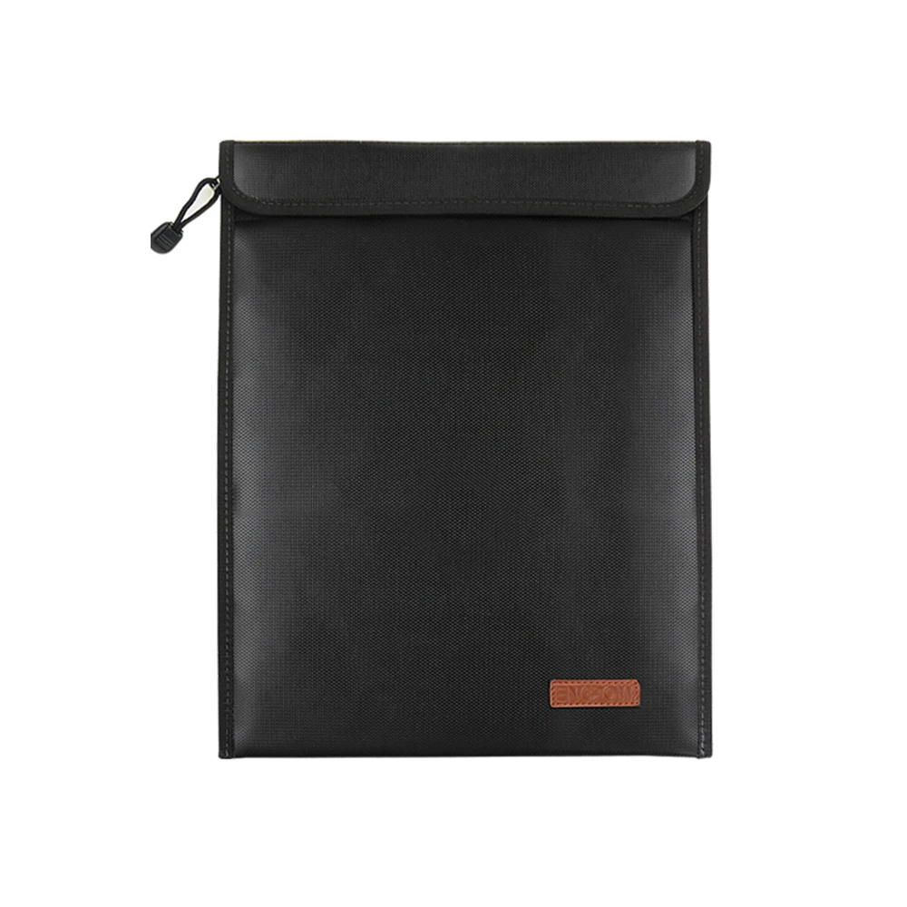 Fireproof bag fiberglass, fire resistant document bag Black