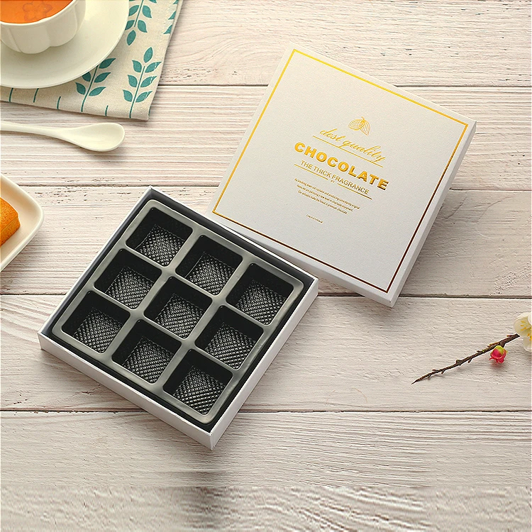 Luxury Cardboard White Uv Coating 2 Piece High Level Packaging Divider Customized With Cushion Pad Chocolate Box Manufacturers