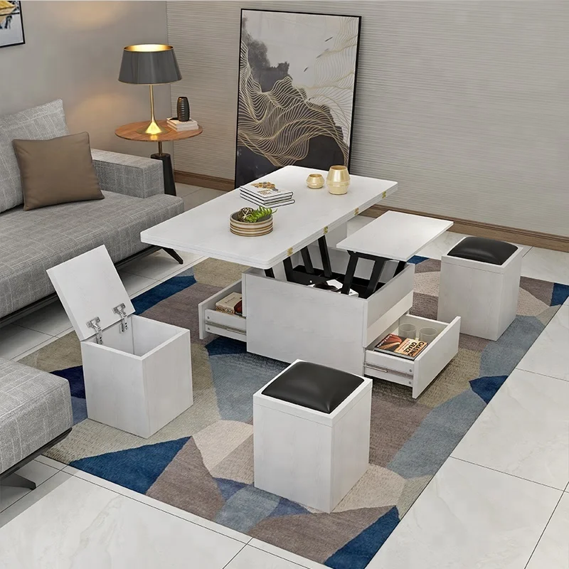 Living room furniture melamine board wooden fold End table coffee table