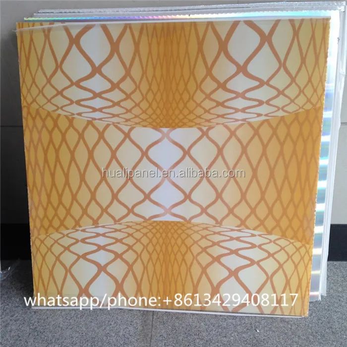 pvc ceiling 60X60 hot stamping square roof panel in Sri Lanka
