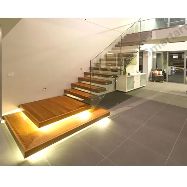 Top quality portable wood floating stairs hidden cantilever stairs