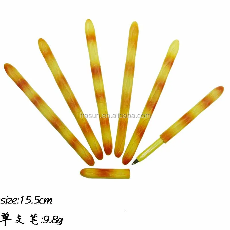 Novelty design food shaped ball pen, baguette bread pen