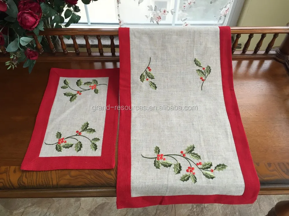 polyester Easter tablecloth Christmas holiday table runner