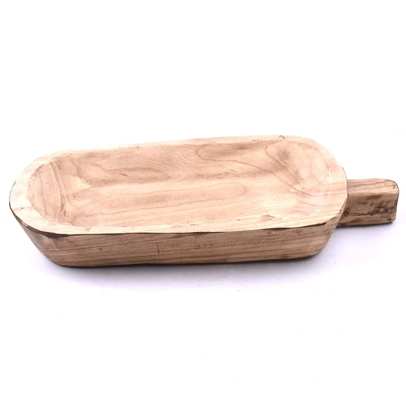 
Serving trays Wooden Home Decoration serving tray wood Candle bowl/Wooden Dough with Handles Decorative Bowl 