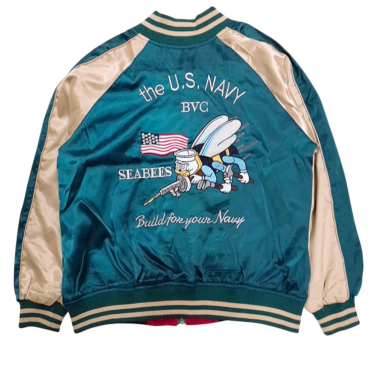 2024 New Wholesale Excellent Reversible Embroidered Bomber Jacket