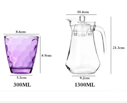 Promotional Drinking Glassware Glass Water Jug Set