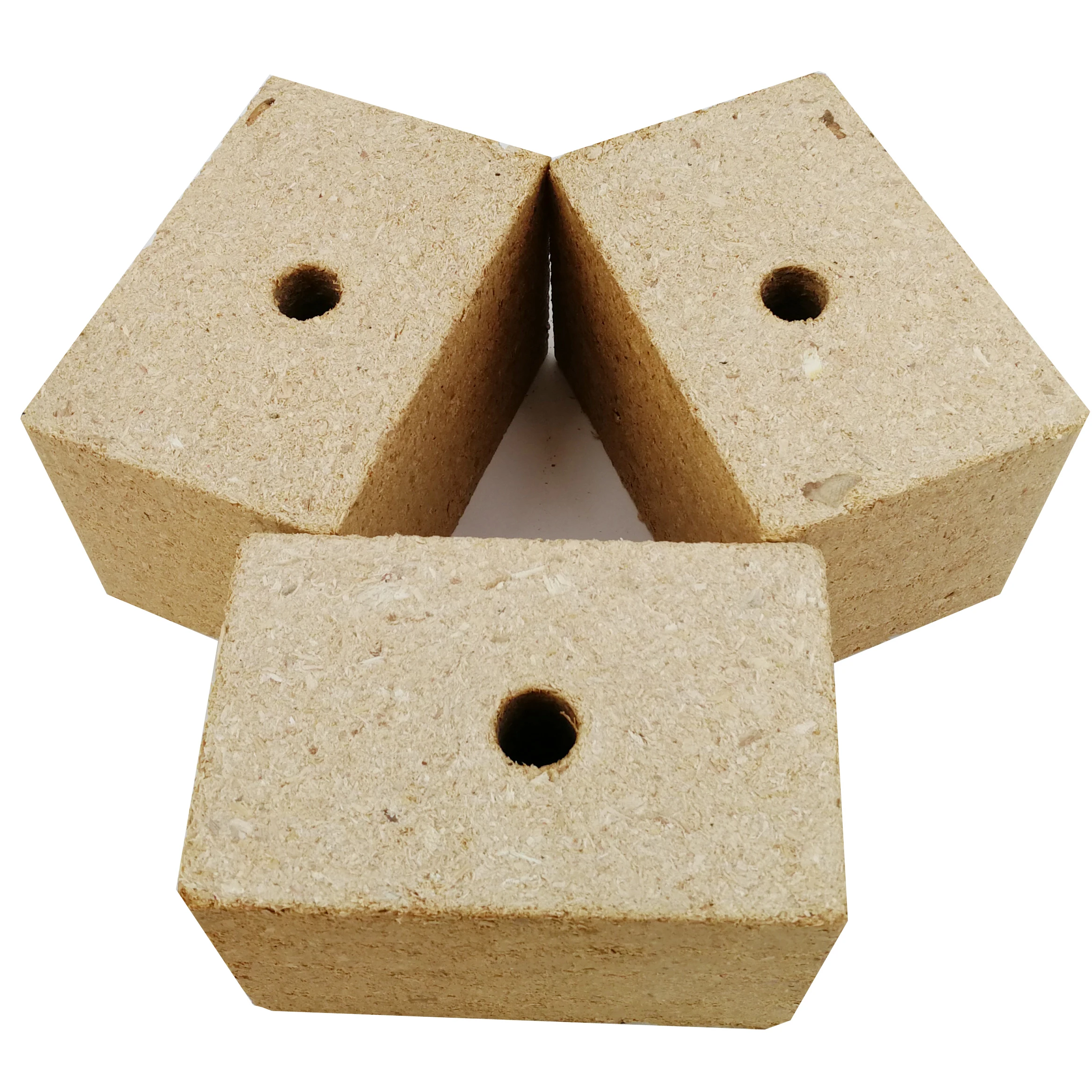 Linyi Manufacturing Compressed Hollow Wood Chipblock for Pallet foot
