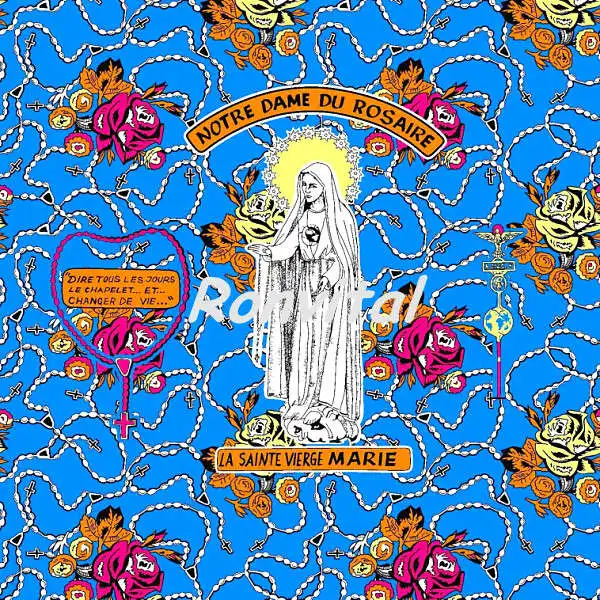 Custom virgin Mary wax print fabric /Custom virgin Mary print fabric /Custom virgin Mary fabric