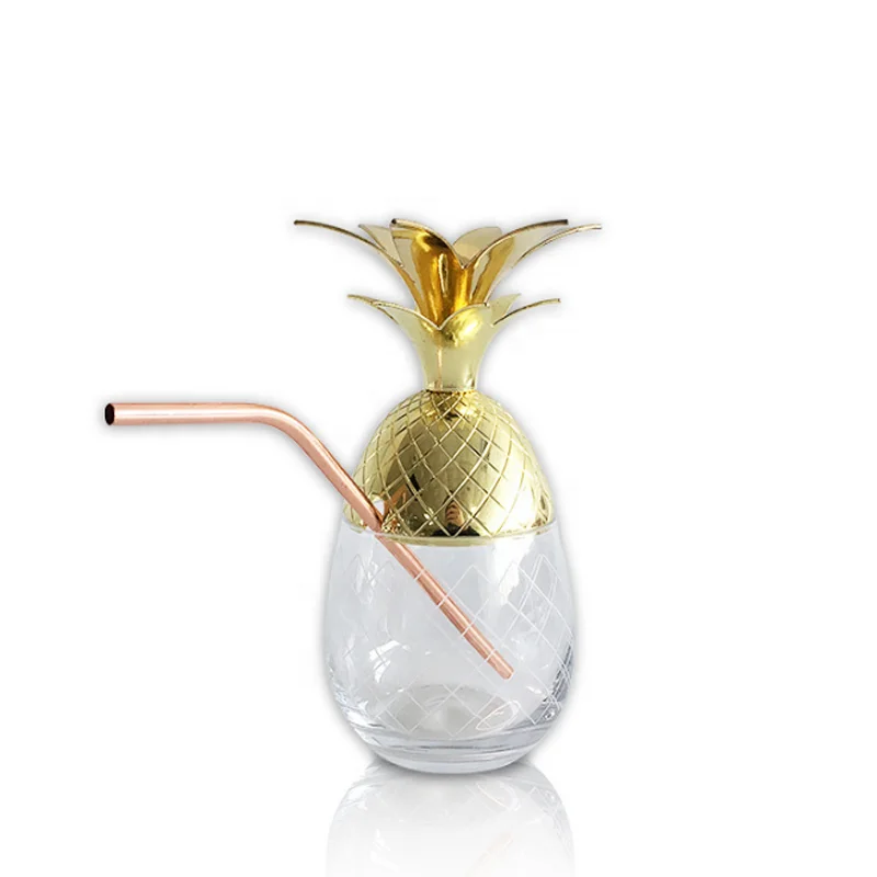Ананас стакан золото кружки для московского Мула из нержавеющей стали чашка бокал коктейлей вина стеклянная панель инструментов 902082
