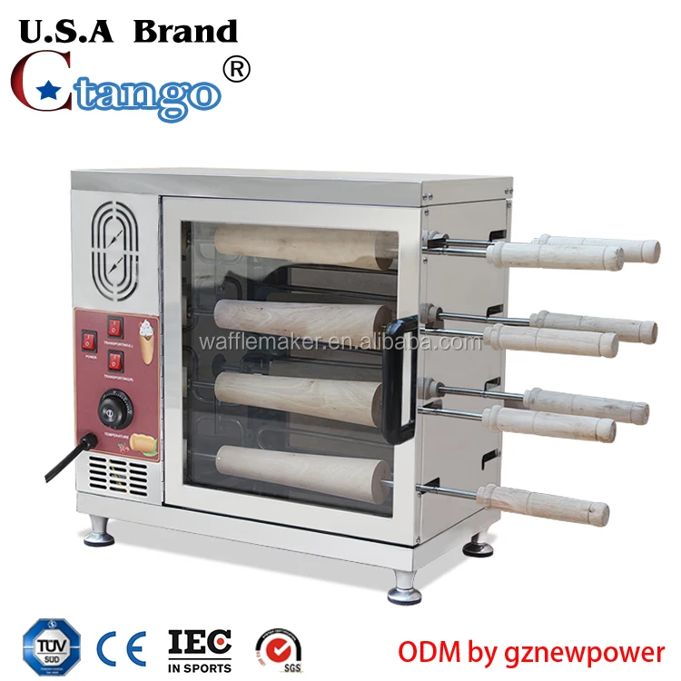 
CE chimney cake ice cream cone oven kitchen equitment factory machine kurtos kalacs machine in factory 