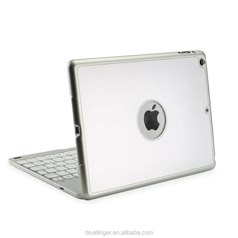 Bluefinger clamshell design Bluetoth keyboard for iPad with LED backlit keyss