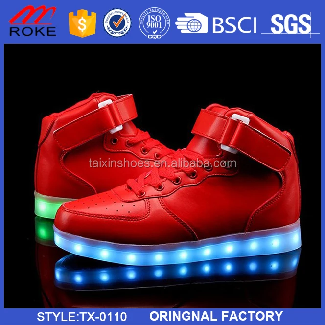 Popular High Top Led Dance Shoes Men And Women Light Up Shoes