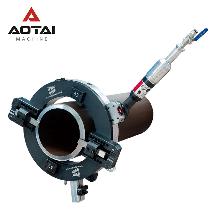 Electric orbital pipe split frame cold cutting and beveling or grooving milling machine