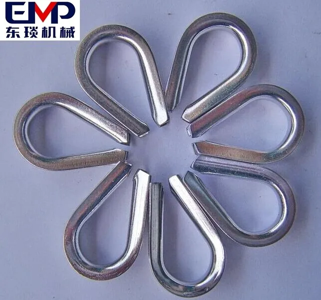 hot sale  high quality G411/DIN6899/EUROPE TYPE WIRE ROPE THIMBLE with ISO&CE certificate