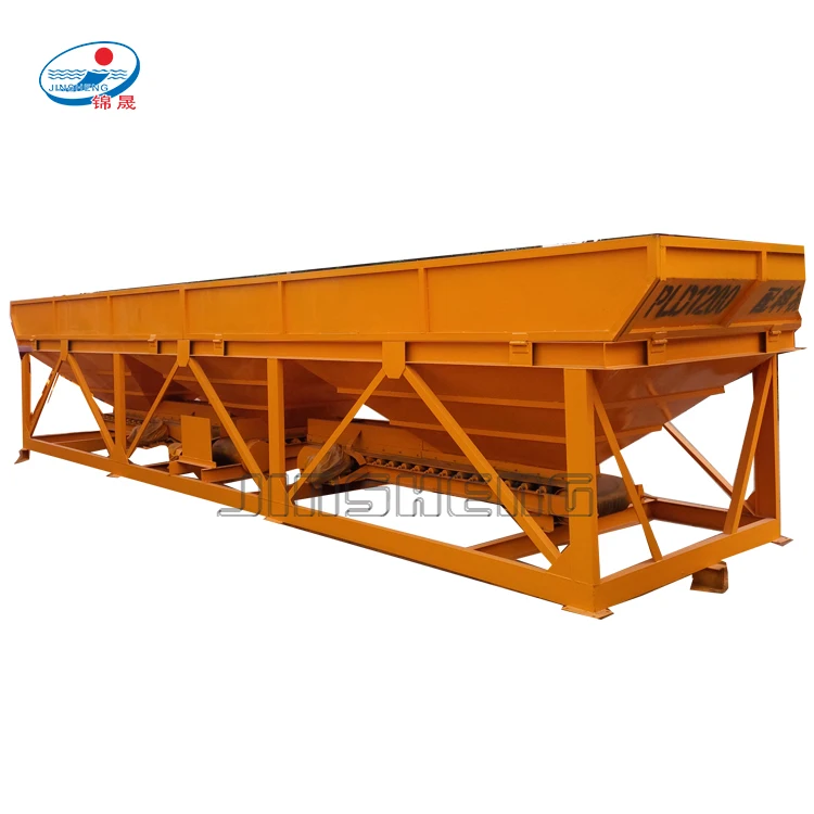 3 bins aggregate mixed soil batch machine used for concrete batcher plant