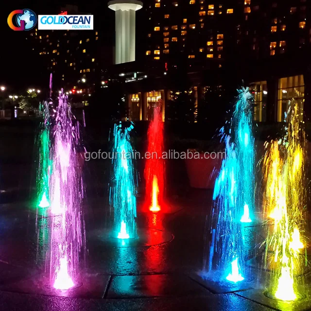 Бесплатный дизайн разноцветный водный дисплей СВЕТОДИОДНЫЙ танцпол фонтан