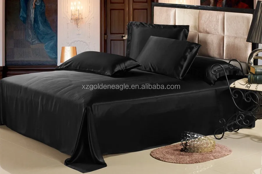 Best Selling European Fashion Real Silk Bed Linen Sets 100% Mulberry Silk Satin Bedding Sheets