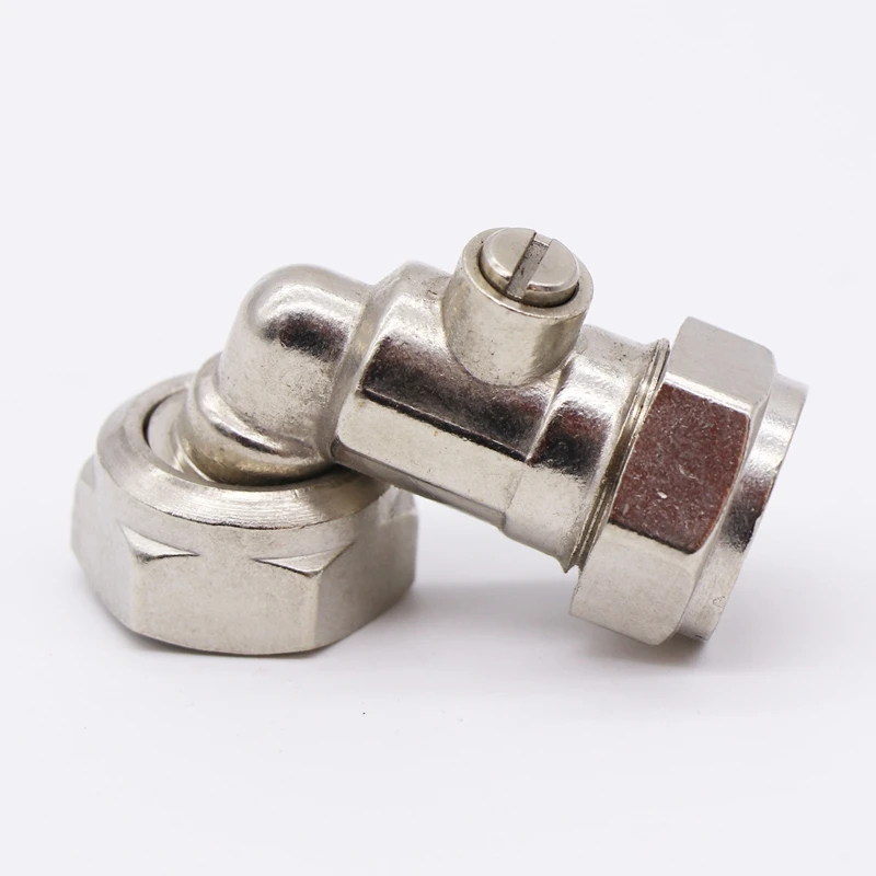 TAIZHOU QIONGYU factory Nickel Plating elbow 90 degree angle 15mm Brass Isolating Valve Price