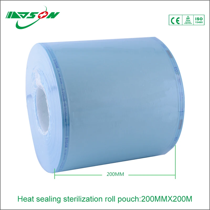 
Medical catheters disposable sterilization flat reel plastic paper packaging pouch 