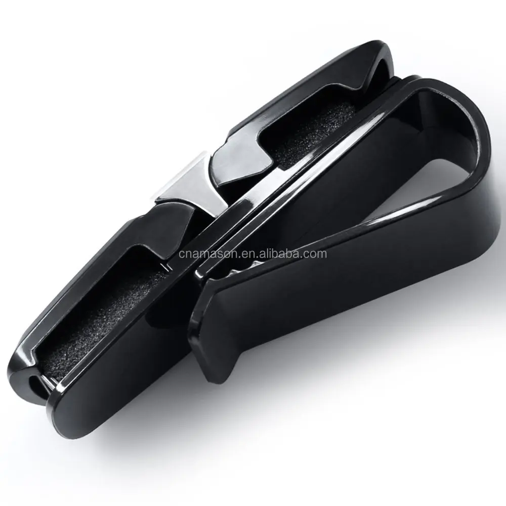 Portable Fastener Cip Eyeglasses Clip Ticket Card Clamp ABS Car Glasses Cases Black Car Sun Visor Sunglasses Holder