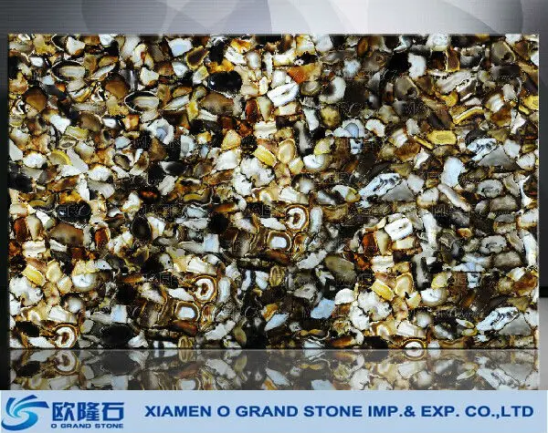 translucent agates golden and black artificial stone slabs