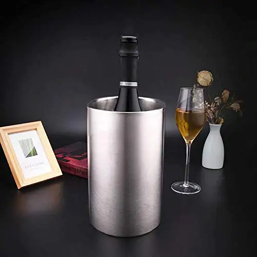 double wall stainless steel ice  buckets, 1600ml  ice  buckets insulated