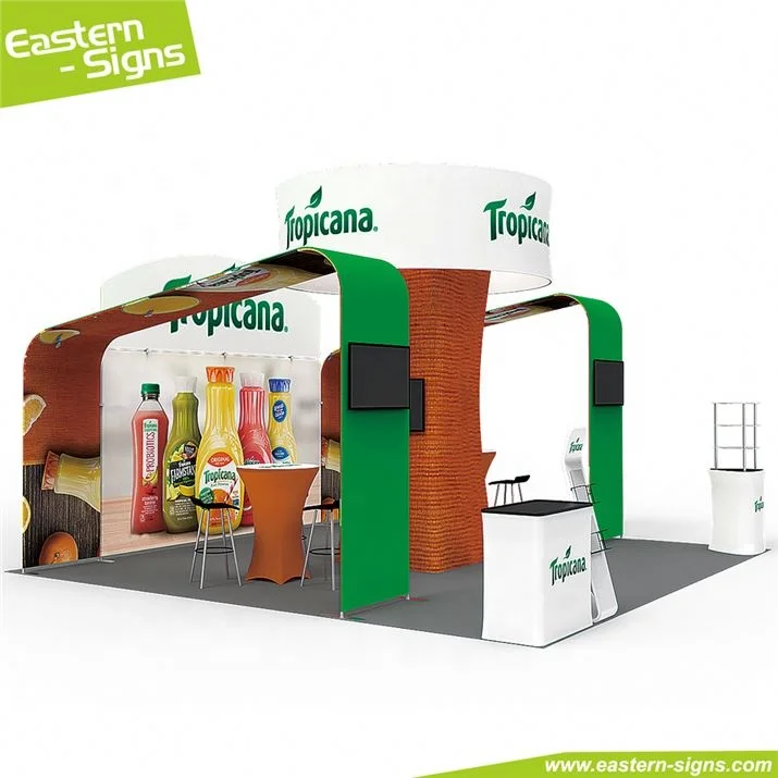 Factory price aluminum display foldable floor standing booth exhibit display rent